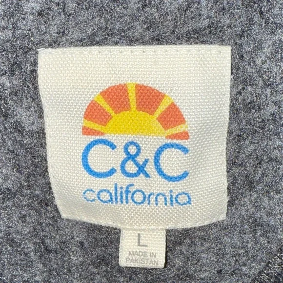 C&C California Dark Gray Crewneck Sweater - Picture 3 of 5